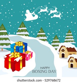 Vector illustration of a Banner For Boxing Day Sale.