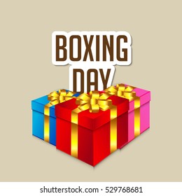 Vector illustration of a Banner For Boxing Day Sale.