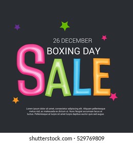 Vector illustration of a Banner For Boxing Day Sale.