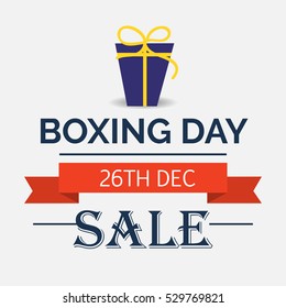 Vector illustration of a Banner For Boxing Day Sale.