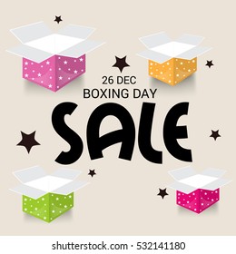Vector illustration of a Banner For Boxing Day Sale.