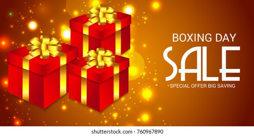 Vector illustration of a Banner for Boxing day Sale.
