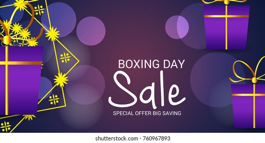 Vector illustration of a Banner for Boxing day Sale.