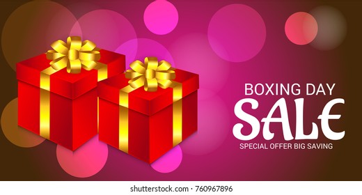 Vector illustration of a Banner for Boxing day Sale.