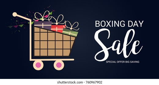 Vector illustration of a Banner for Boxing day Sale.