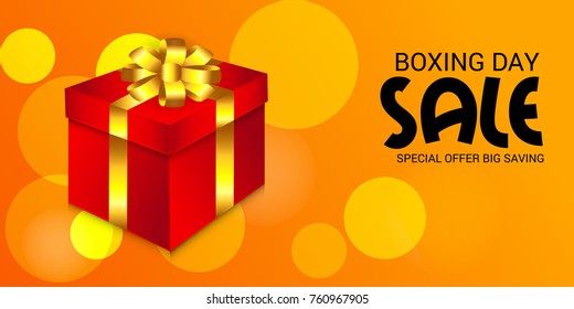 Vector illustration of a Banner for Boxing day Sale.