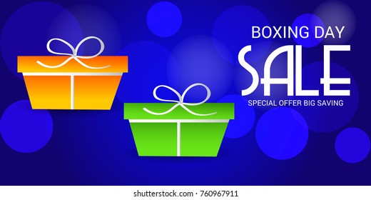Vector illustration of a Banner for Boxing day Sale.