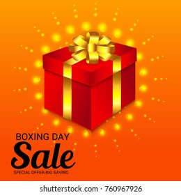 Vector illustration of a Banner for Boxing day Sale.