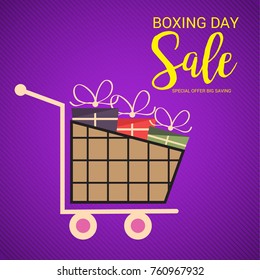 Vector illustration of a Banner for Boxing day Sale.