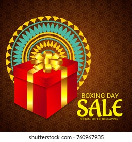 Vector illustration of a Banner for Boxing day Sale.