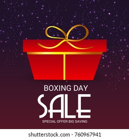 Vector illustration of a Banner for Boxing day Sale.