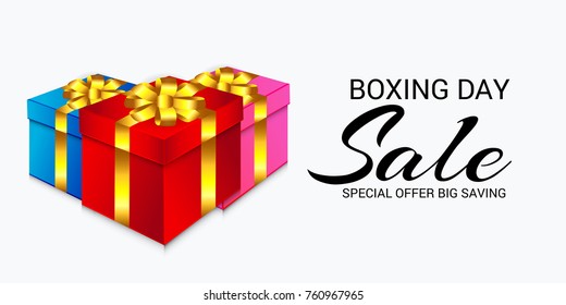 Vector illustration of a Banner for Boxing day Sale.