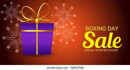 Vector illustration of a Banner for Boxing day Sale.