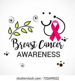 Vector illustration of a Banner for Breast cancer support.