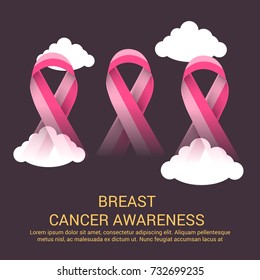 Vector illustration of a Banner for Breast cancer support.
