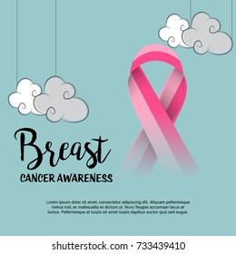 Vector illustration of a Banner for Breast cancer support.