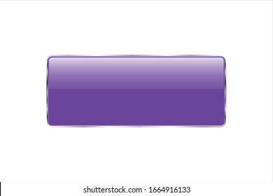 Vector Illustration of a banner (button) with a reflection and metallic gradient frame.