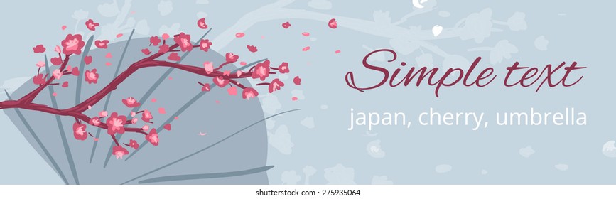 Vector illustration. Banner, Card. Sakura.