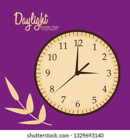 Vector illustration of a Banner for Change your clocks message for Daylight Saving Time(Spring Forward).