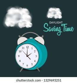 Vector illustration of a Banner for Change your clocks message for Daylight Saving Time(Spring Forward).