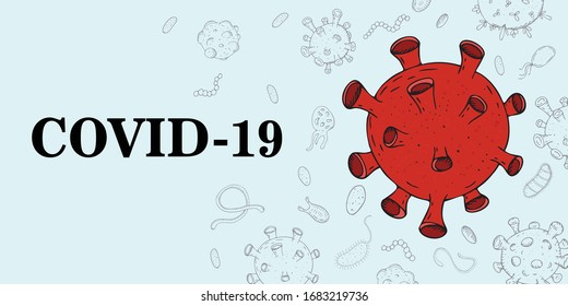 vector illustration, banner, concept of stopping the spread of coronavirus, covid-19