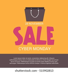 Vector illustration of a Banner For Cyber Monday Sale.