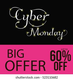 Vector illustration of a Banner For Cyber Monday Sale.