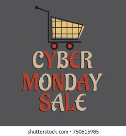 Vector illustration of a Banner for Cyber Monday Sale.