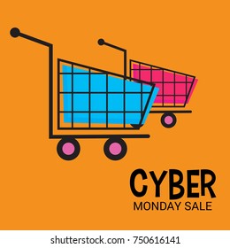 Vector illustration of a Banner for Cyber Monday Sale.