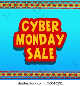 Vector illustration of a Banner for Cyber Monday Sale.