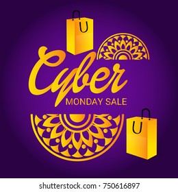 Vector illustration of a Banner for Cyber Monday Sale.