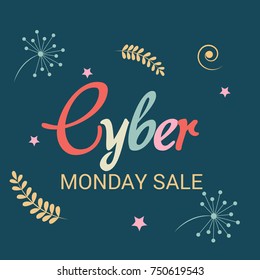 Vector illustration of a Banner for Cyber Monday Sale.