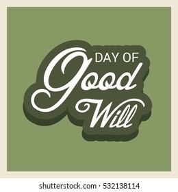 Vector illustration of a Banner For Day of Good Will.