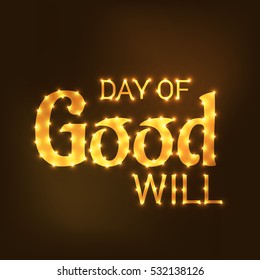 Vector illustration of a Banner For Day of Good Will.