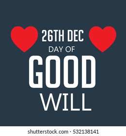 Vector illustration of a Banner For Day of Good Will.
