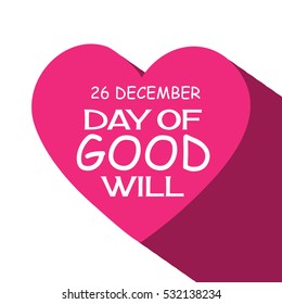 Vector illustration of a Banner For Day of Good Will.