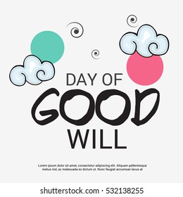 Vector illustration of a Banner For Day of Good Will.