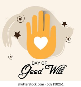 Vector illustration of a Banner For Day of Good Will.