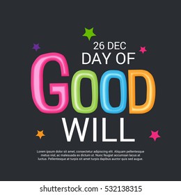 Vector illustration of a Banner For Day of Good Will.