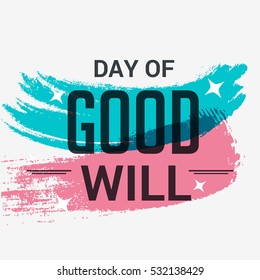 Vector illustration of a Banner For Day of Good Will.