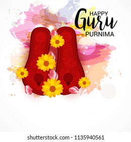 Vector Illustration of a Banner for the Day Of Honoring Celebration Guru Purnima with Text Space Background.