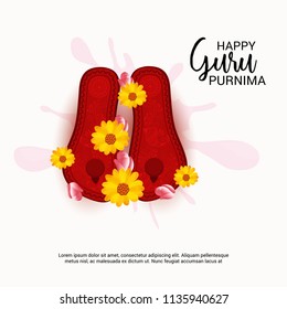 Vector Illustration of a Banner for the Day Of Honoring Celebration Guru Purnima with Text Space Background.