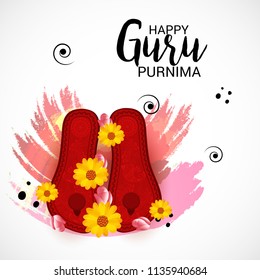 Vector Illustration of a Banner for the Day Of Honoring Celebration Guru Purnima with Text Space Background.