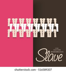Vector illustration of a Banner For Day for the Remembrance Slave.