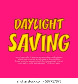 Vector illustration of a Banner for Daylight Saving Time.