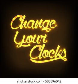 Vector illustration of a Banner for Daylight Saving Time with time clock.