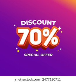 Vector Illustration banner design with discount tag