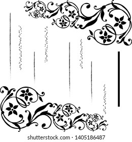 Vector illustration banner design with ornate of flower frame of hand drawn