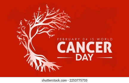 Vector illustration banner design template concept of World Cancer Day observed on February 04