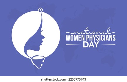 Vector illustration banner design template concept of National Women Physicians Day observed on February 03